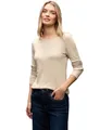 Street One Basic Langarmshirt Cotton beige 36