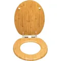 EUGAD WC Sitz mit Absenkautomatik,Antibakterieller Stabile Toilettendeckel für Badinstallationen,MDF Holzk - Bunt