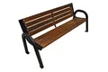 Primario Grande Gartenbank, Parkbank Holz - Gartenmöbel, Outdoor Bank - Solider Bankrahmen Sitzbank Wetterfeste, Design Skandinavische (Primario Braun, 150cm - Gesamtlänge der Bank)
