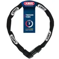 ABUS Kettenschloss Tresor 1385 – Zahlenschloss aus gehärtetem Stahl – 7 mm starke Vierkantkette – ABUS-Sicherheitslevel 7 – 110 cm – Schwarz