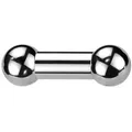 viva-adorno Brustwarzenpiercing Barbell Titan XXL Stab dick Intimpiercing Ohrpiercing Nasenpiercing, Nippel Piercing Hantel Bar silberfarben 3 x 8 x 6mm