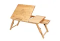 Casaria Laptoptisch (1-St), Höhenverstellbar Klappbar Schublade Neigbar Betttisch Bett Couch Sofa