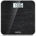 RENPHO Sicherheitsglas-Badewaage - präzise bis 180 kg, schwarz