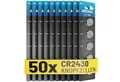 ABSINA CR2430 Knopfzelle 50er Pack - CR 2430 3V Knopfzellen, Knopfbatterie Knopfzelle, (1 St)