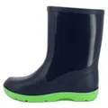 Beck Regenstiefel Basic Gummistiefel (für Mädchen und Jungen, in vielen Farben und Größen verfügbar) schmaler Schlupf-Stiefel, herausnehmbare Innensohle blau 27 EU