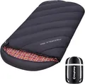 KingCamp XL Camping-Schlafsack 3 Jahreszeiten Übergröße (220 x 100 x 7,6 cm)