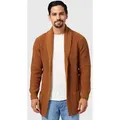 Indicode Strickjacke Herren Anaheim Herrenstrickjacke mit 2 aufgesetzten Taschen braun XL (56)