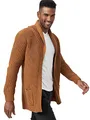 Indicode Herren Anaheim Strickjacke mit 2 aufgesetzten Taschen | Winterjacke Cardigan Rubber, XL