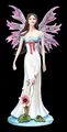 Elfen Figur Fauna mit rosa Flügeln und Seerosen | Fairy Statue