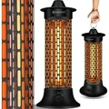 KESSER® Standheizstrahler Infrarotheizung, 1200W Heizstrahler Energieeffiziente Heizung Innenraum mit 360° Oszillation, Infrarotheizung Standger... - Schwarz