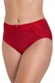 Miss Mary of Sweden Jacquard & Lace Panty – Mikrofaser, Dekorative Spitze Vorne, Baumwollzwickel, Bequeme Slip-Trosa 54 Rot