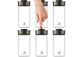 BURI Vorratsglas 6x Vakuum Vorratsglas Glas 1950ml Vorratsgläser Vakuumdeckel luftdicht, Glas