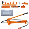 VEVOR Hydraulikzylinder Bausatz, tragbarer hydraulischer Wagenheber 12 t, mit 1,4 m Ölschlauch, Autokarosserierahmen-Reparaturset mit Aufbewahrung...