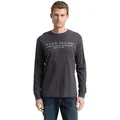 TOM TAILOR Langarmshirt mit Logo Print grau XXXL (60)