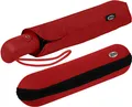iX-brella first class – Regenschirm mit Etui - stabil groß sturmfest - dunkel-rot