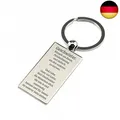 Schlüsselanhänger Rechteck Chrom mit Gravur"Geschwister. Kämpfe um Essen, Fe