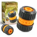 Instalguru Gartenschlauch Reparator 3/4'' x 3/4'' Schlauchkupplung Adapter Verbinder Fitting Wasserschlauch Verbindungsstück Schlauchverbinder Verbindung Zwei Schläuchen Verlängerung Gartenzubehör