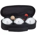Relaxdays 3 Boule Kugeln im Set Schwarz,Silber
