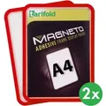 Magnetische Tasche A4, 2 Stk., rot