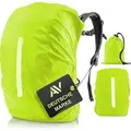 AVANA Regenschutz für Rucksäcke (18-25L) Wasserdichte Regenhülle Schulranzen Rucksack Cover reflektierender Rucksacküberzug Neongelb - Größe S - Gelb