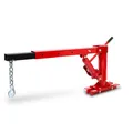 EBERTH Pick Up Kran, Ladekran, Maximum Tragfähigkeit 450 kg, massiver Fuß für Bodenmontage, Lasthaken und Kette, Hubhöhe von 35 bis 1330 mm