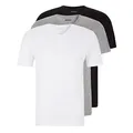 BOSS Herren Classic T-Shirts Kurzarm Shirts Pure Cotton V-Neck 3er Pack, Farbe:Mehrfarbig, Artikel:-999 Black/White/Grey, Größe:S