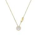 Kette mit Anhänger MICHAEL KORS "PREMIUM, MKC1208AN710", gold (gelbgoldfarben, kristallweiß), Halsketten, Damen, Silber 925 (Sterlingsilber), L: 46cm, mit Zirkonia (synth.)
