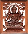 Wogeka Wanddekoobjekt Wand-Relief 30 cm Asien Feng Shui rechteckig Wanddeko, Buddha oder Ganesha
