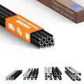 Tivendis Konstruktionsprofil 20x20 Nut 6 Set 12 Stück 2 Meter Aluminium Alu Profil schwarz eloxiert Systemprofil für Rahmenbau und Montage