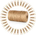 Garten Kordel Jute 100M 3,5cm Natur Holz Wäschek