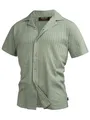 Indicode Herren INCrepe Kurzarmhemd aus 100% Baumwolle | Herrenhemd Kurzarm für Männer Slate Gray, XXL