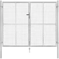 Gartentor Verzinkter Stahl 306 X 250 Cm Silbern - Vidaxl