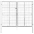 vidaXL Gartentor verzinkter Stahl 300 x 200 cm Silber