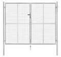vidaXL Gartentor Gartentor verzinkter Stahl 300 x 200 cm Silber