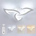 Comely LED Deckenleuchte Dimmbar, Moderne Acryl Deckenlampe 35W 3937LM, 3000K-6500K, Deckenbeleuchtung mit Fernbedienung für Schlafzimmer Wohnzimmer, Dia 58cm