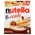 nutella B-ready – Knusprige Waffel mit cremiger Füllungund Weizencrisps – Außen knusprig, innen cremig – Leckerer Snack für unterwegs und zwischendurch – 1 Packung mit 6 Stück (132 g)
