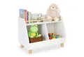 relaxdays Kinderregal klein für Spielzeug, weiß
