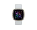 fitbit Sportuhr Sense 2 - Soft Gold Aluminium Fitnessuhr Sense 2, Telefonsuchfunktion, Überwachung der Herzfrequenzvariabilität (HRV)