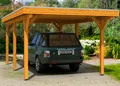 Skanholz Einzelcarport "Spessart", braun (hellbraun), B/H/T: 220cm x