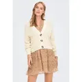 JDY Strickjacke JDYJUSTY L/S SHORT CARDIGAN KNT NOOS beige XXL (44/46)