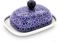 Bunzlauer Keramik Butterdose kleine Bunzlauer Keramik Butterdose für 125g (1/2 Butter)oval Dekor120, Keramik