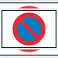 Eingeschränktes Haltverbot Symbol Schild A0 Rückseite selbstklebend