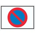 HB-Druck Hinweisschild Eingeschränktes Haltverbot Symbol Schild, wetterfest, stabil, UV-beständig, kratzfest DIN-A0 841x1189mm selbstklebend