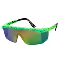 80er Schnelle Brille neon-grün - Egal ob 90er Jahre Radprofi oder Leipziger