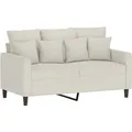 vidaXL 2-Sitzer-Sofa Creme 120 cm Samt 359301
