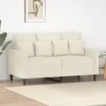 2-sitzer-sofa Creme 120 Cm Samt Vidaxl