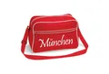 multifanshop Schultertasche München rot - Schriftzug - Tasche