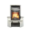 Hark Dauerbrandofen Kaminofen Avenso GT ECOplus Ofenkacheln creme-weiss 6 kW