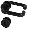 Drückergarnitur BB PZ Schwarz runde Rosettengarnitur Türdrücker Kunststoff Nylon