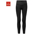 SNOCKS Highwaist Leggings Sporttights mit V Cross (1-tlg) ohne kratzenden Zettel, schnelltrocknend und komfortabel schwarz M